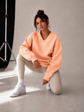 Oversized Apricot Crewneck Sweatshirt