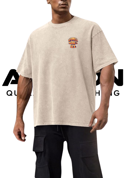Acid Washed T-Shirt Aureon mit Front Druck