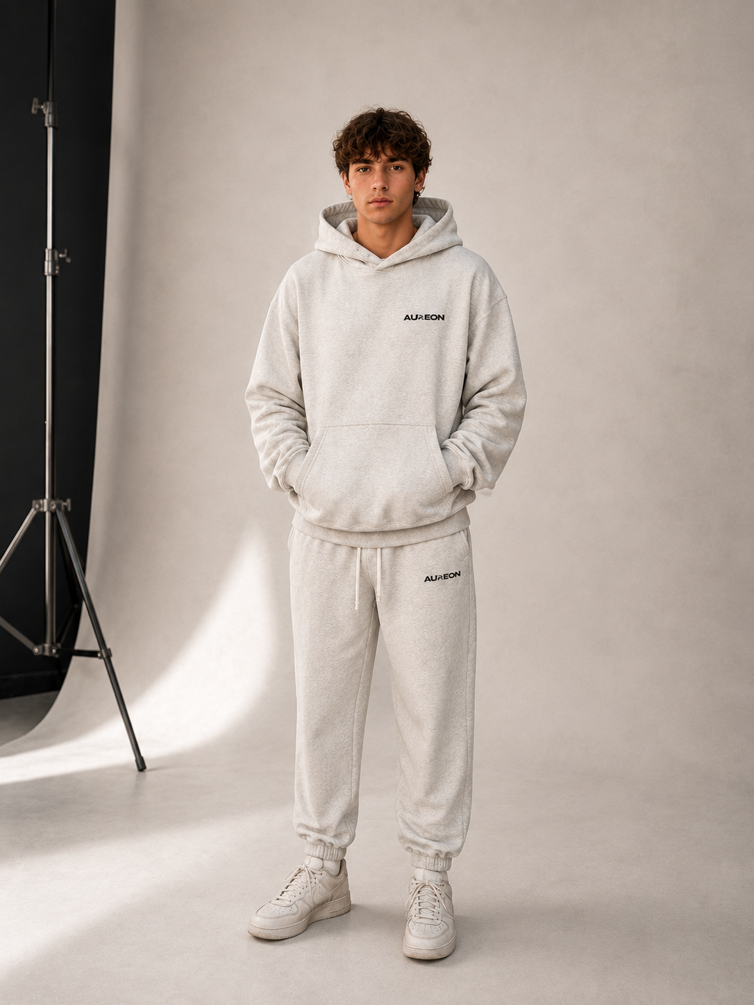 Premium GREY Hoodie & Jogginghosen Set