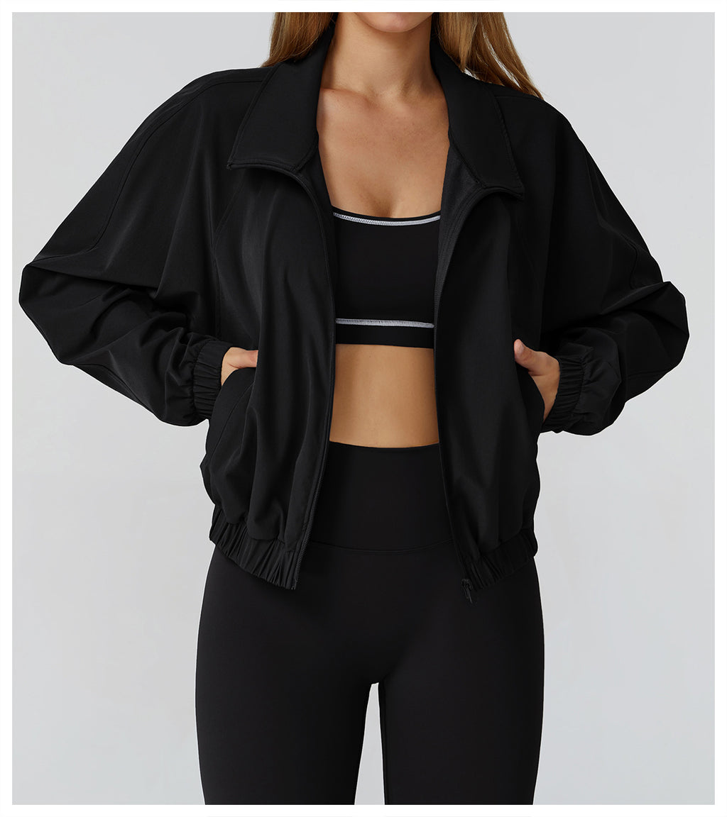 Jacke Detailansicht Bündchen und Kragen