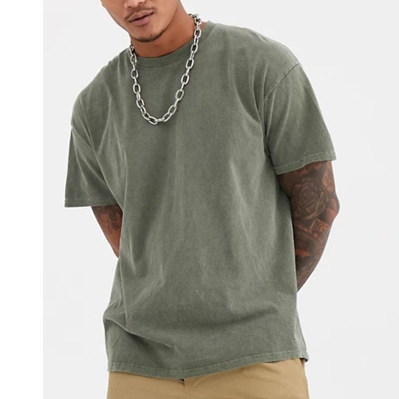 Pump Cover Shirt – Oversized Gym Tee in Oliv