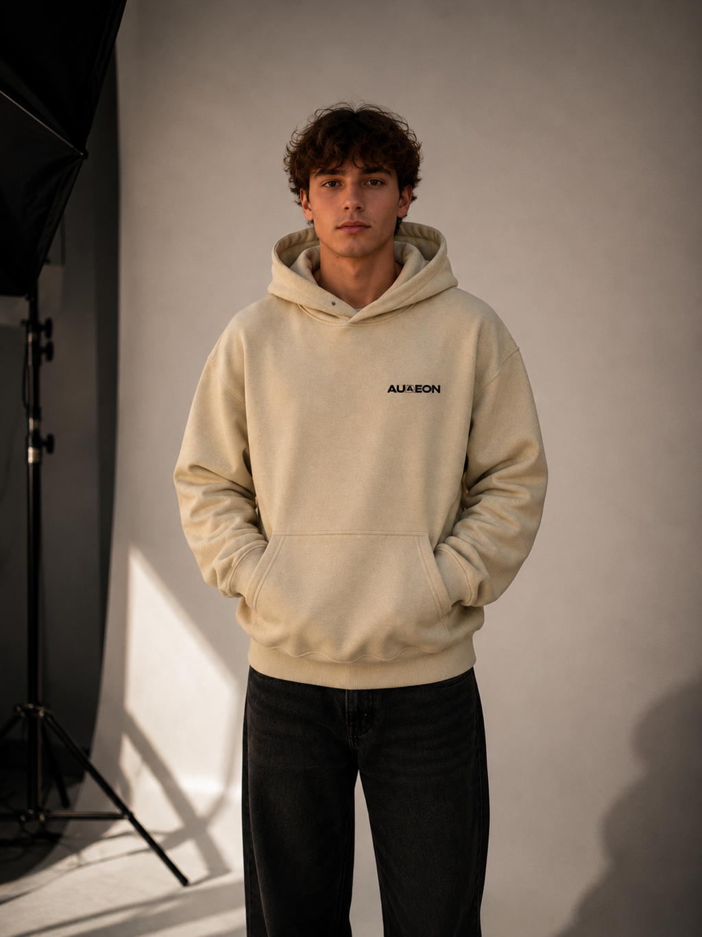 AUREON Hoodie CREAM – Premium Comfort aus 100% Baumwolle