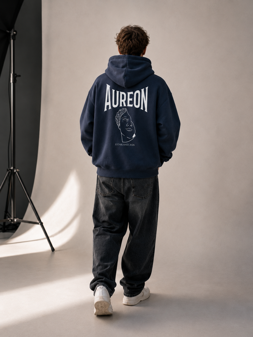 AUREON Hoodie STEELBLUE – Premium Comfort aus 100% Baumwolle