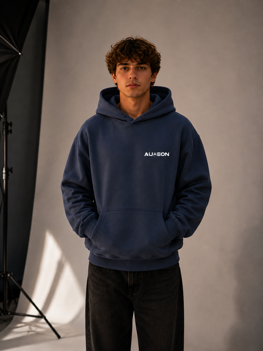 AUREON Hoodie STEELBLUE – Premium Comfort aus 100% Baumwolle