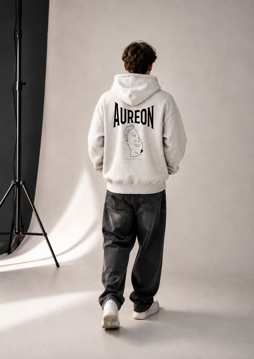 Premium LIGHTGREY Hoodie & Jogginghosen Set