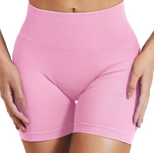 Damen High-Waist Gym-Yoga-Shorts mit Nahtlosem Scrunch-Po-Lifting